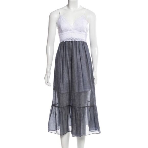 Sandro Paris Lace Siren Midi Dress New With Tag Size 1 (Small) - Picture 1 of 16